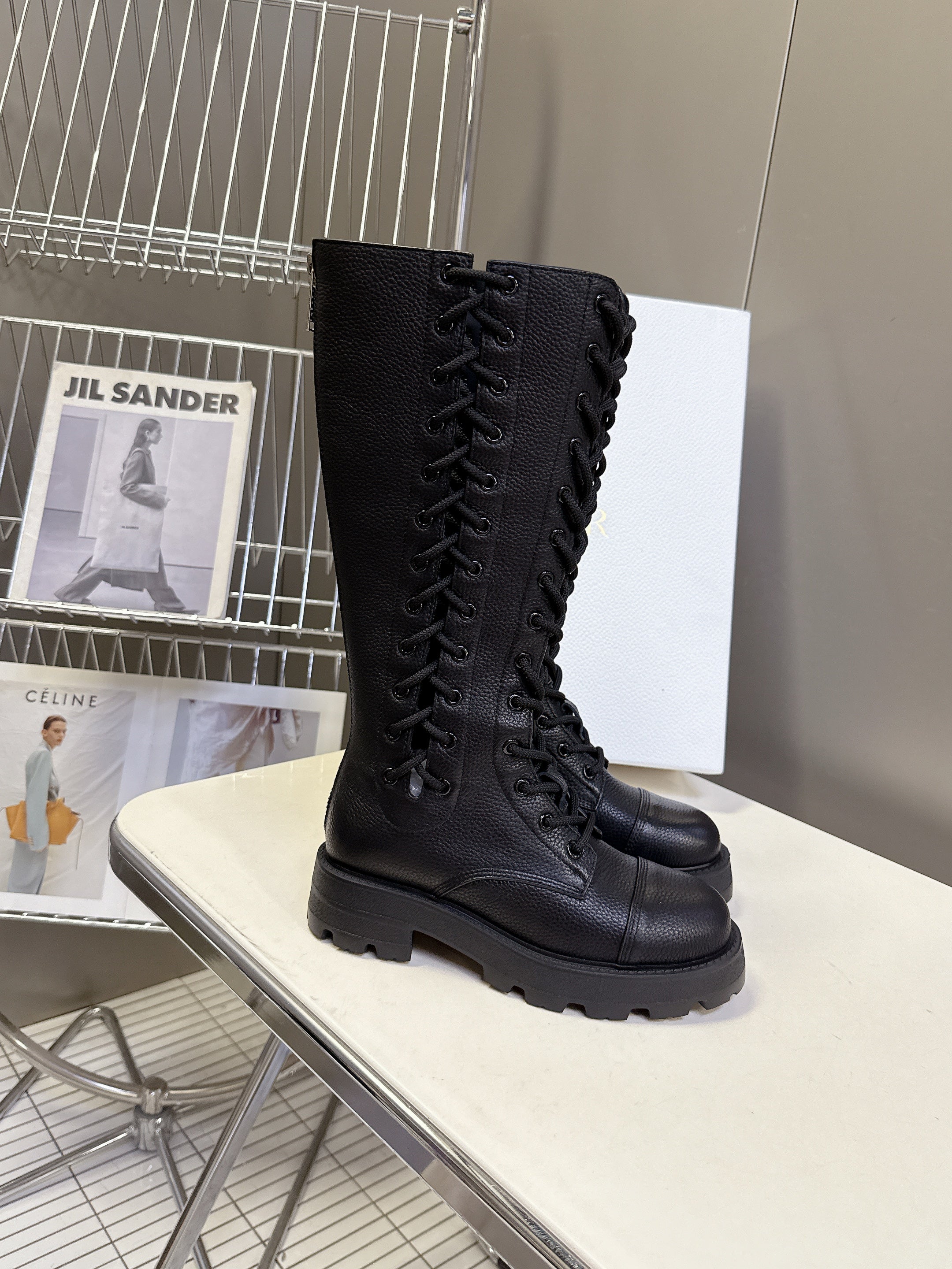 CD Martin Long Boots black top-grain calfskin 430999