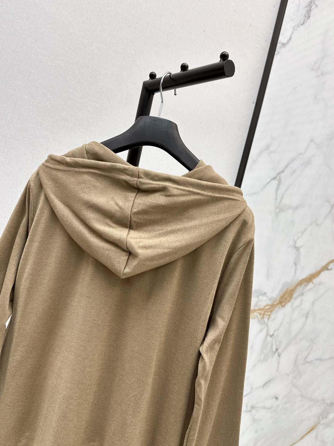 CD 25 Drawstring Hoodie Cotton And Stretch Wool