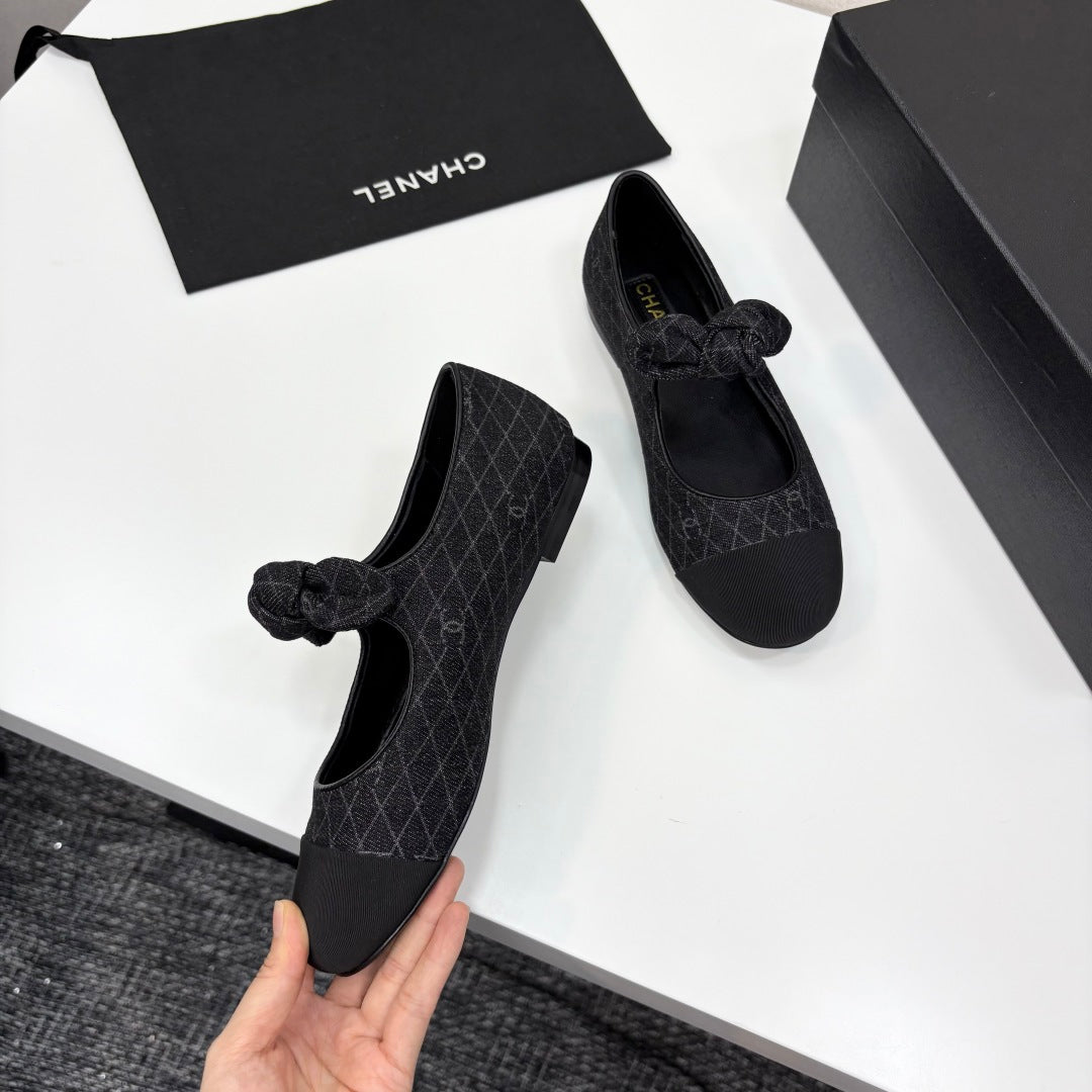 CC 25 Mary Jane Flats Fabric and Sheepskin 270785