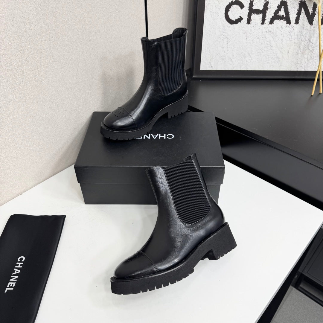 Chanel 2026 Chelsea Ankle Boots Leather Suede 193740