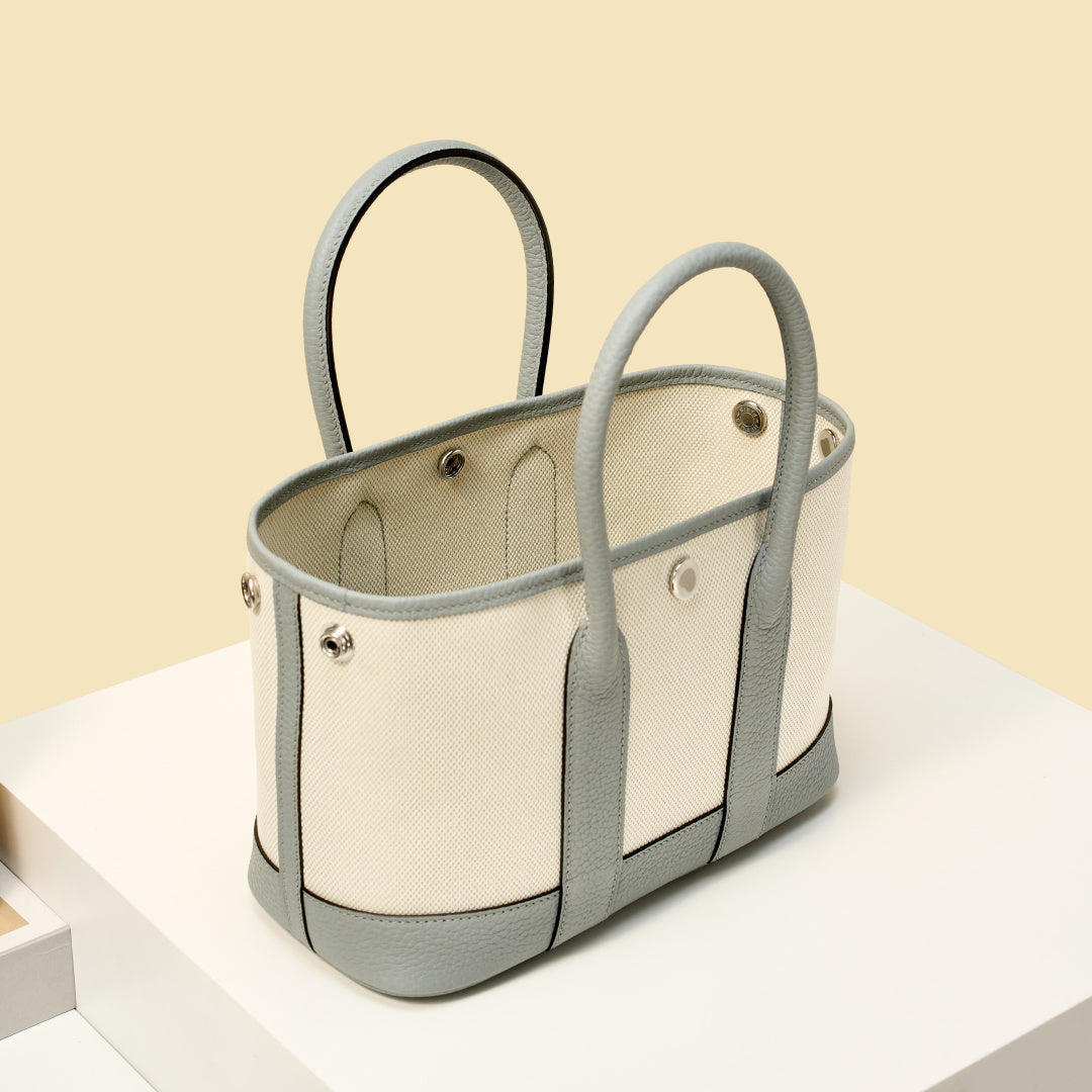 High-end Hermes 2026 Garden Party 23cm Bag Dutch Leather Canvas