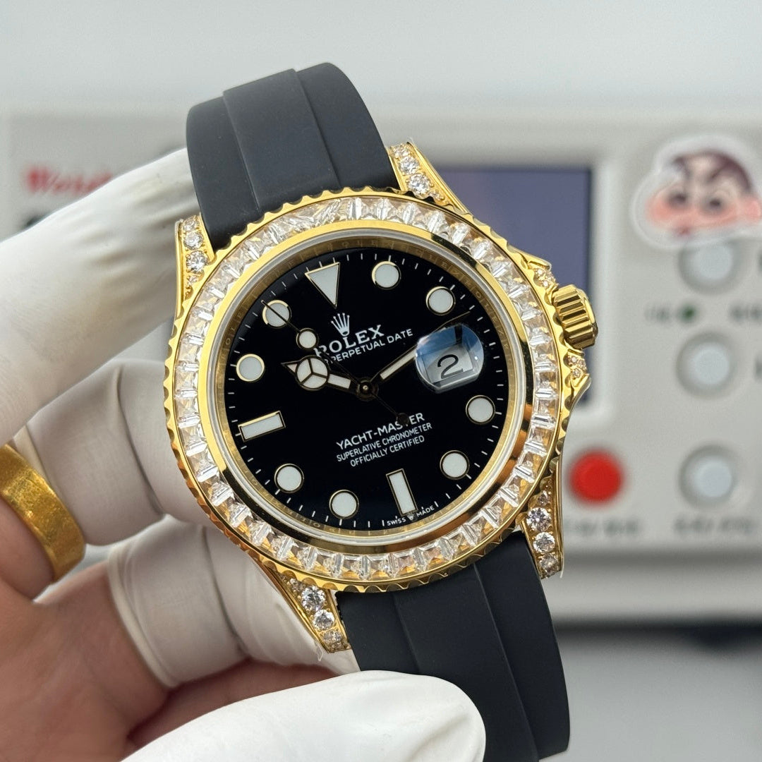 Rolex Yacht-Master 42mm Gold Case Diamond Bezel