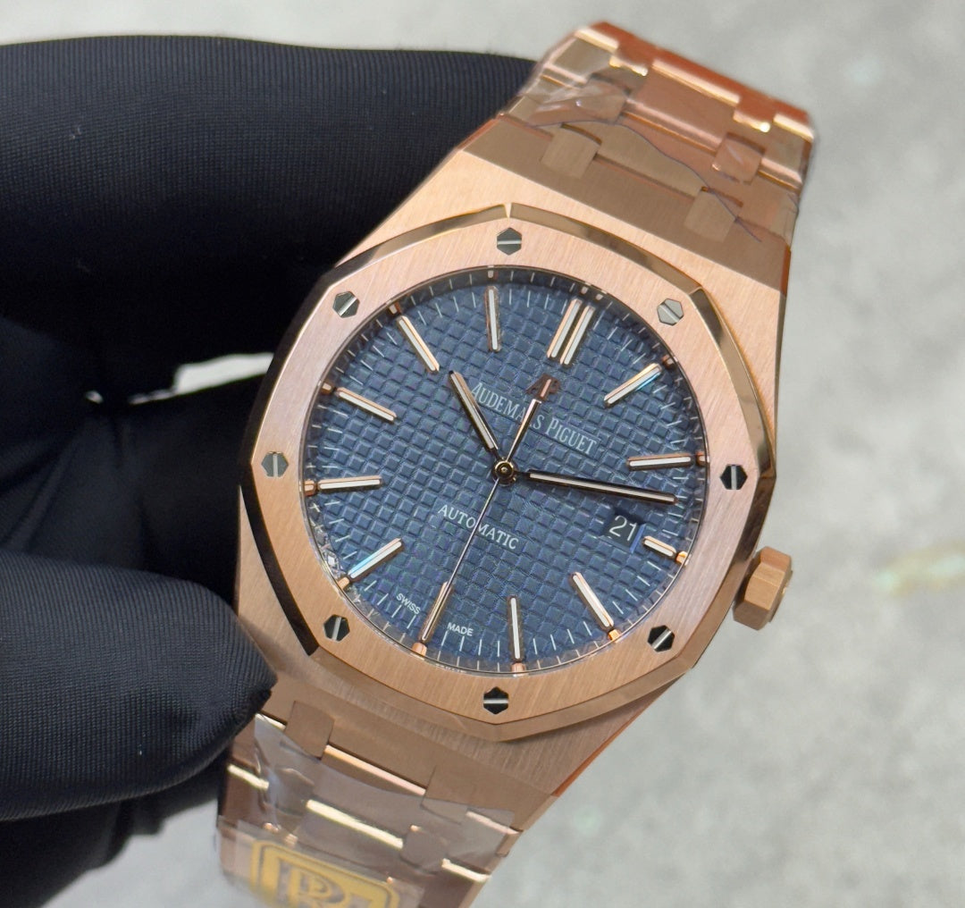 Audemars Piguet Royal Oak Selfwinding Rose Gold 41mm 15400OR Blue Dial