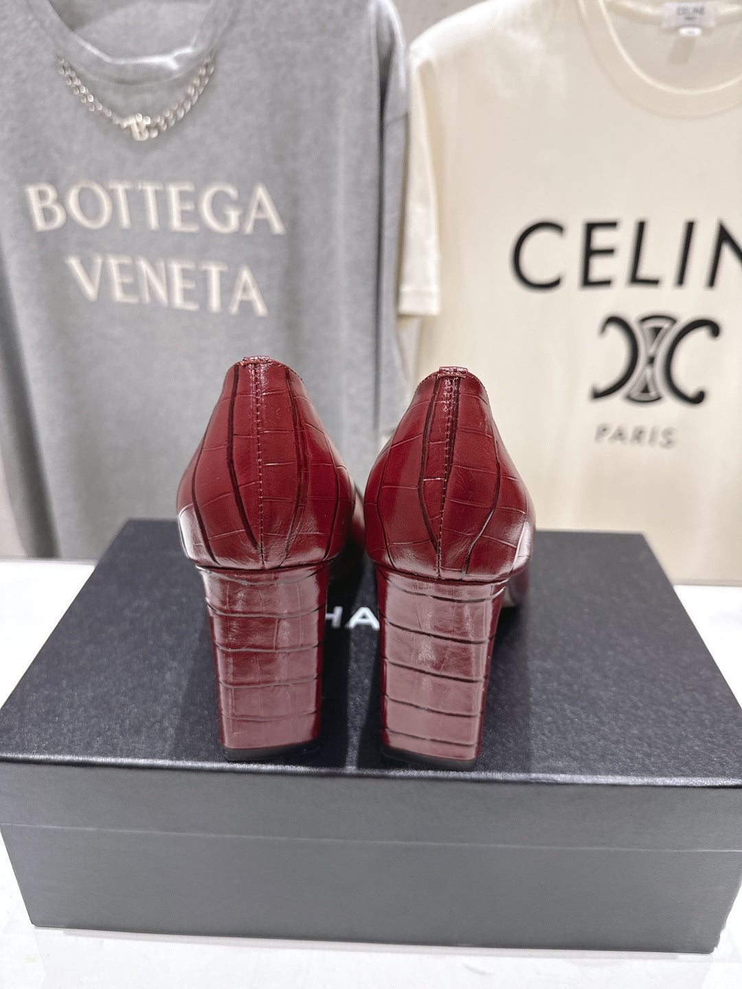 Chanel 2026 Embossed Patent Calfskin 85mm Pumps 896450