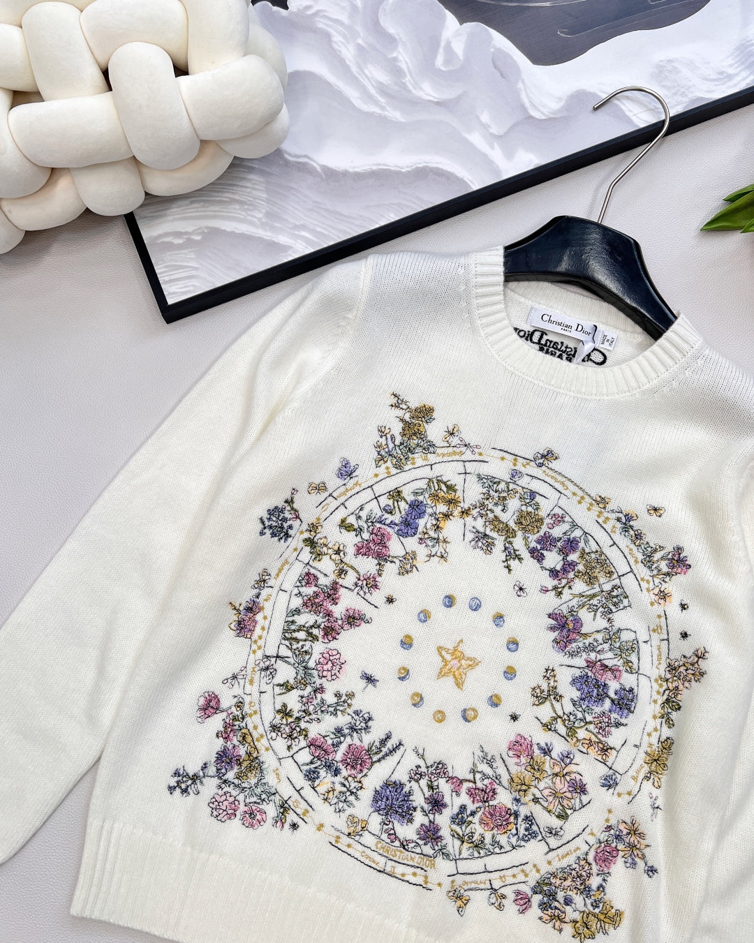 CD 25 Sweater White Wool And Silk
