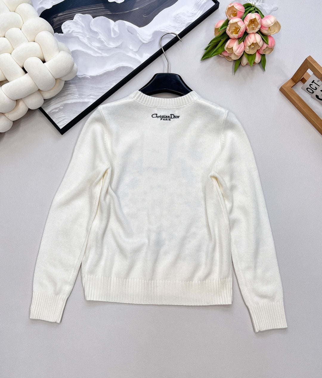 CD 25 Sweater White Wool And Silk