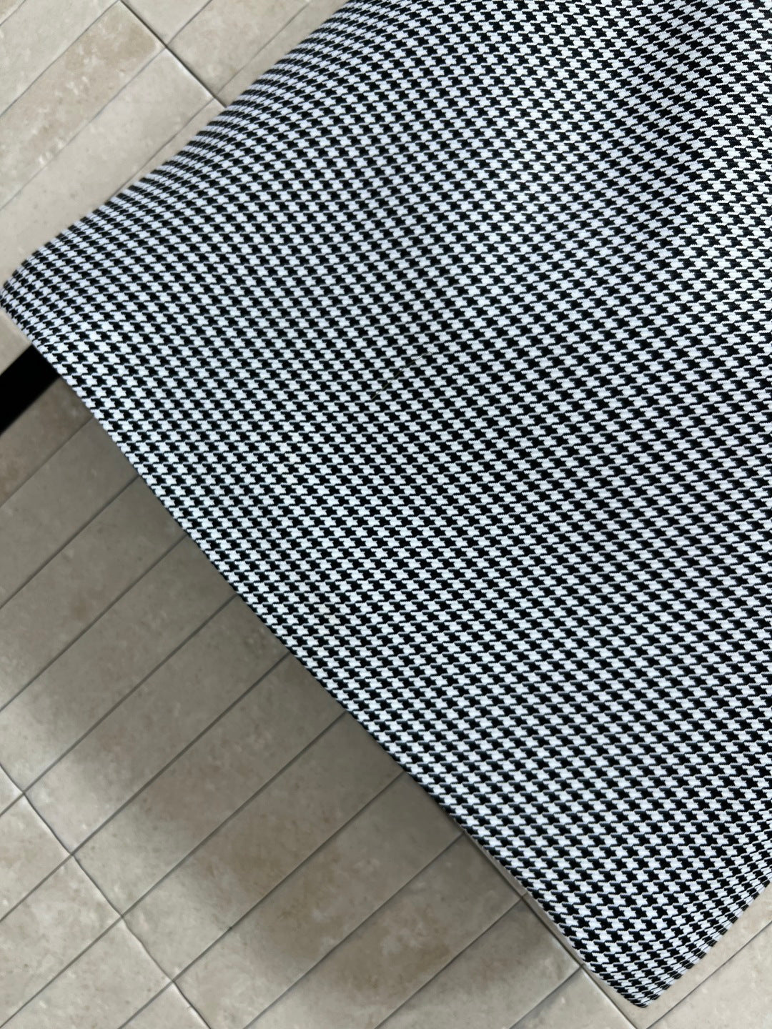 Dior 2026 Houndstooth Bow Vest Dress Black White Polyester