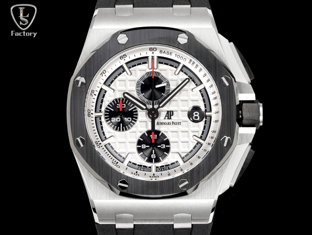 Audemars Piguet Royal Oak Offshore Chronograph 41mm Steel Case Black White Dial