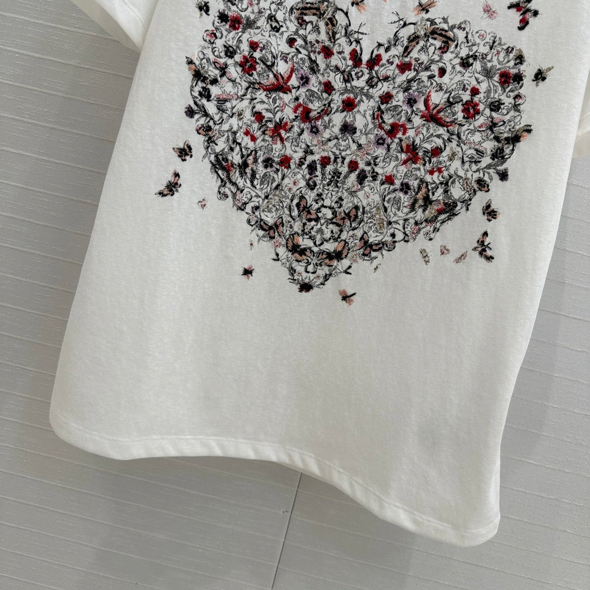 CD Heart T-shirt White Cotton