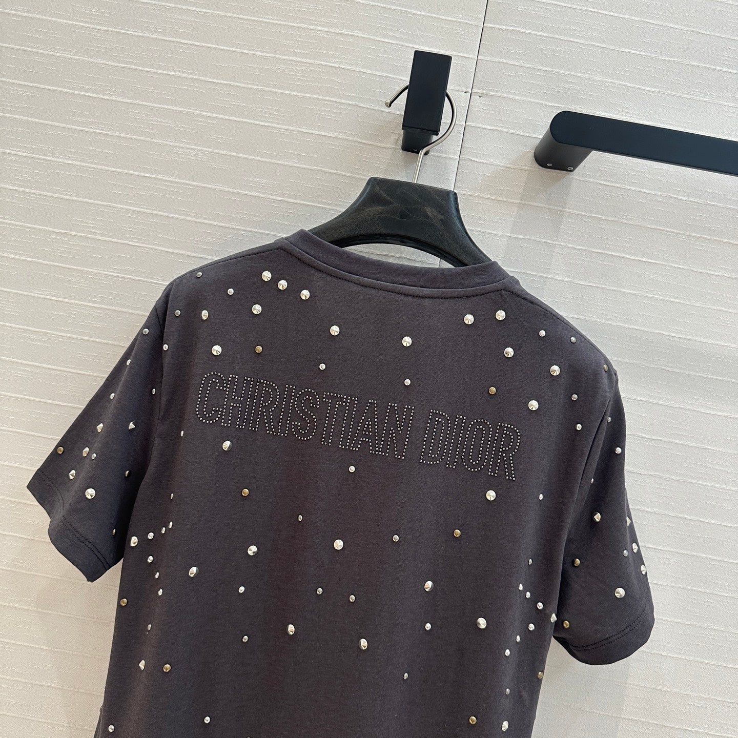 CD 25 Monsieur Dior Patchwork T-shirt Dark Gray Cotton