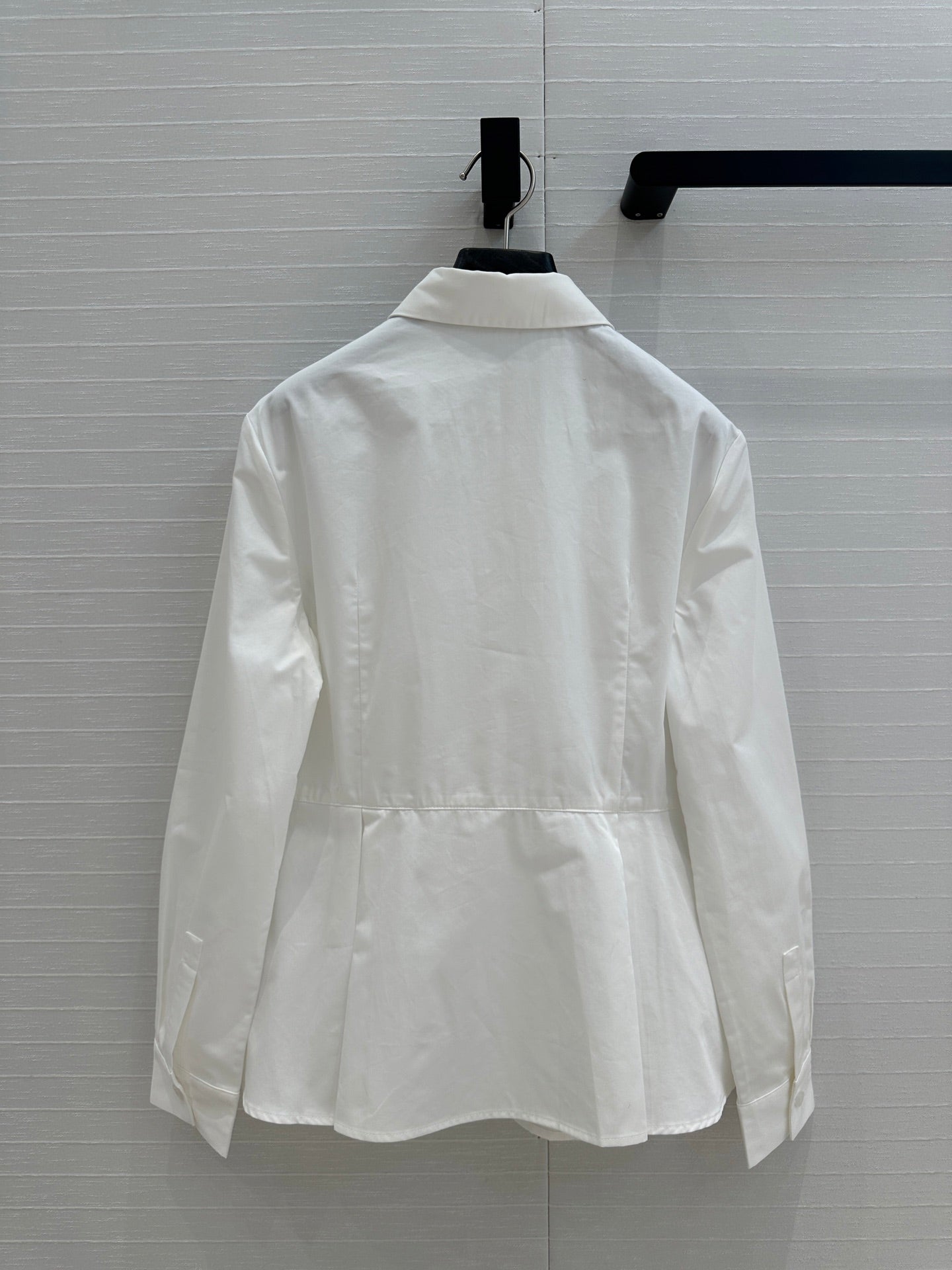 CD 25 Pleated Shirt White Cotton