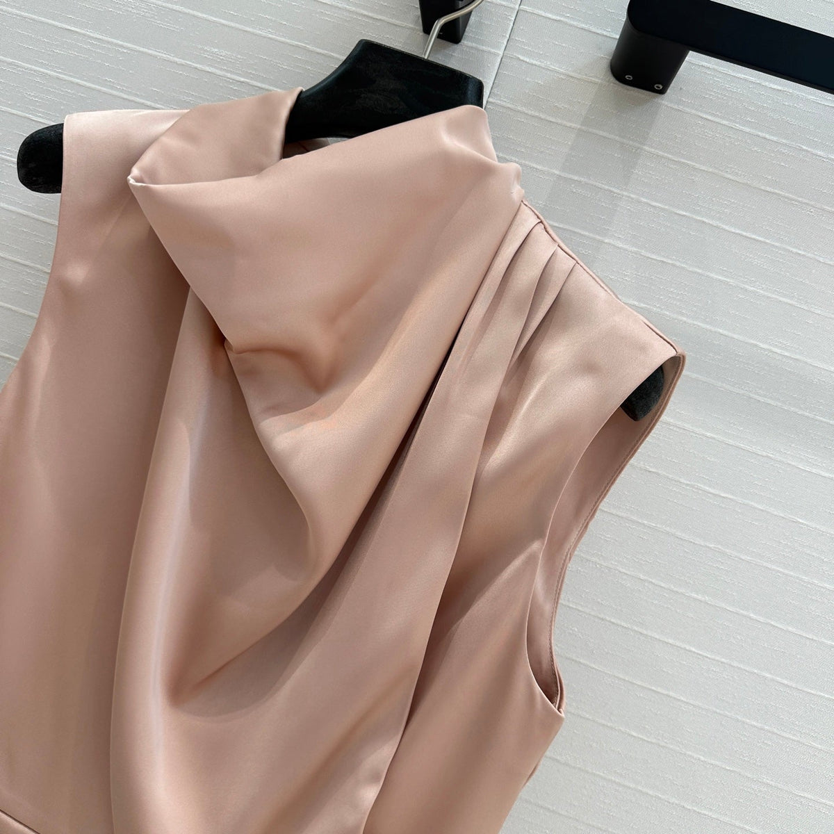 Fendi Long Ribbon Drape Waisted Top Pink Polyester