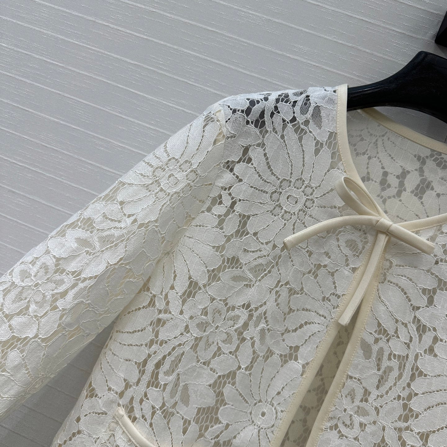 Celine 25 Lace Embroidered Cardigan Jacket White polyester