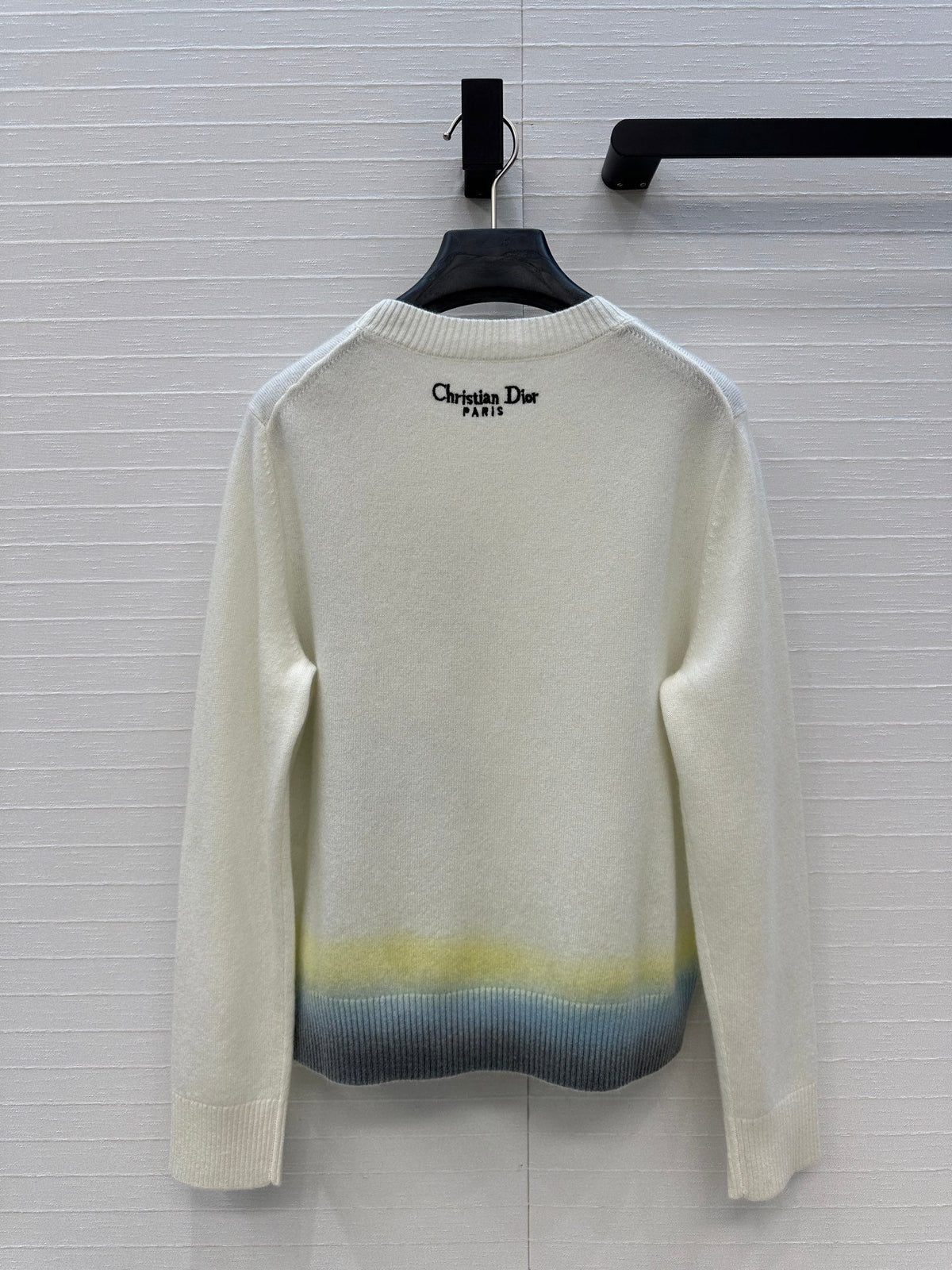 CD 25 Embroidered Sweater White Cashmere