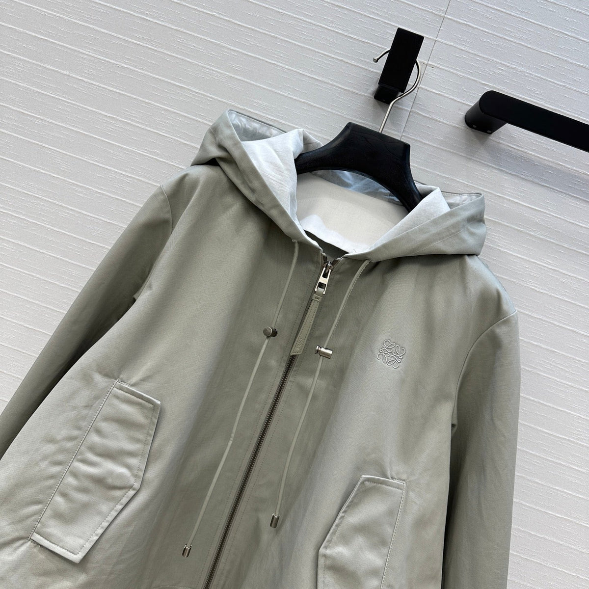 Loewe 25 Hooded Jacket Set Grey Green Polyester