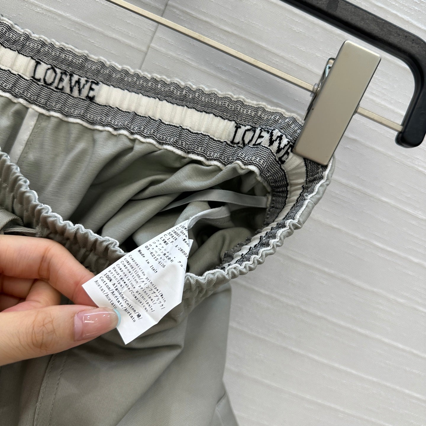 Loewe 25 Hooded Jacket Set Grey Green Polyester