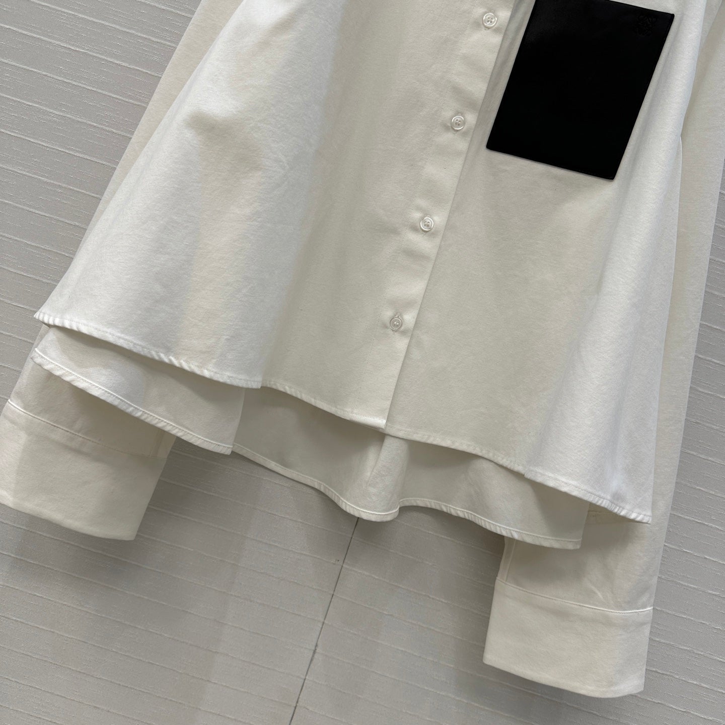 Loewe  A-line Denim Shirt Jacket White Cotton