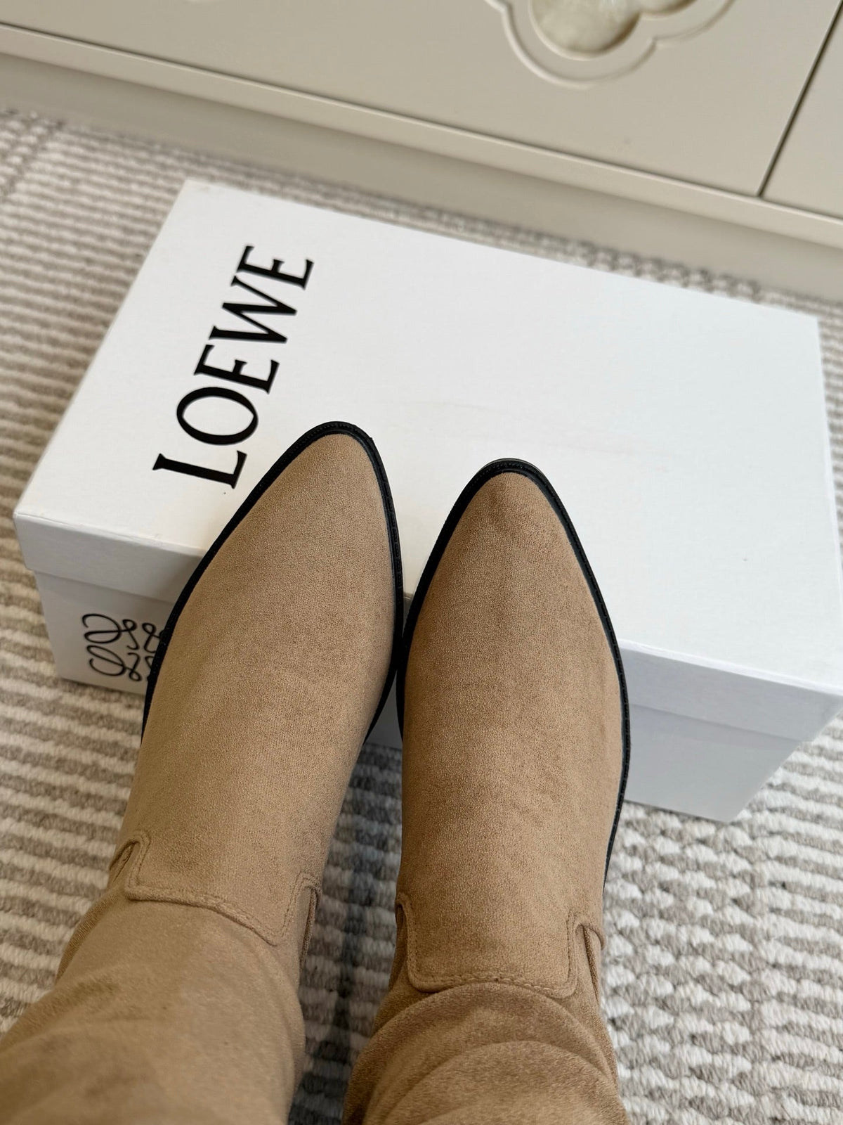 Loewe 2026 Knee-High Boots Suede 121953