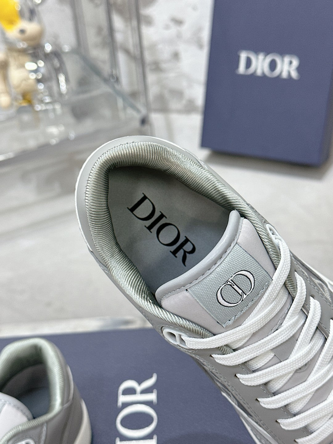 CD B27 Low-Top Sneaker 30mm In Grey Calfskin 100819