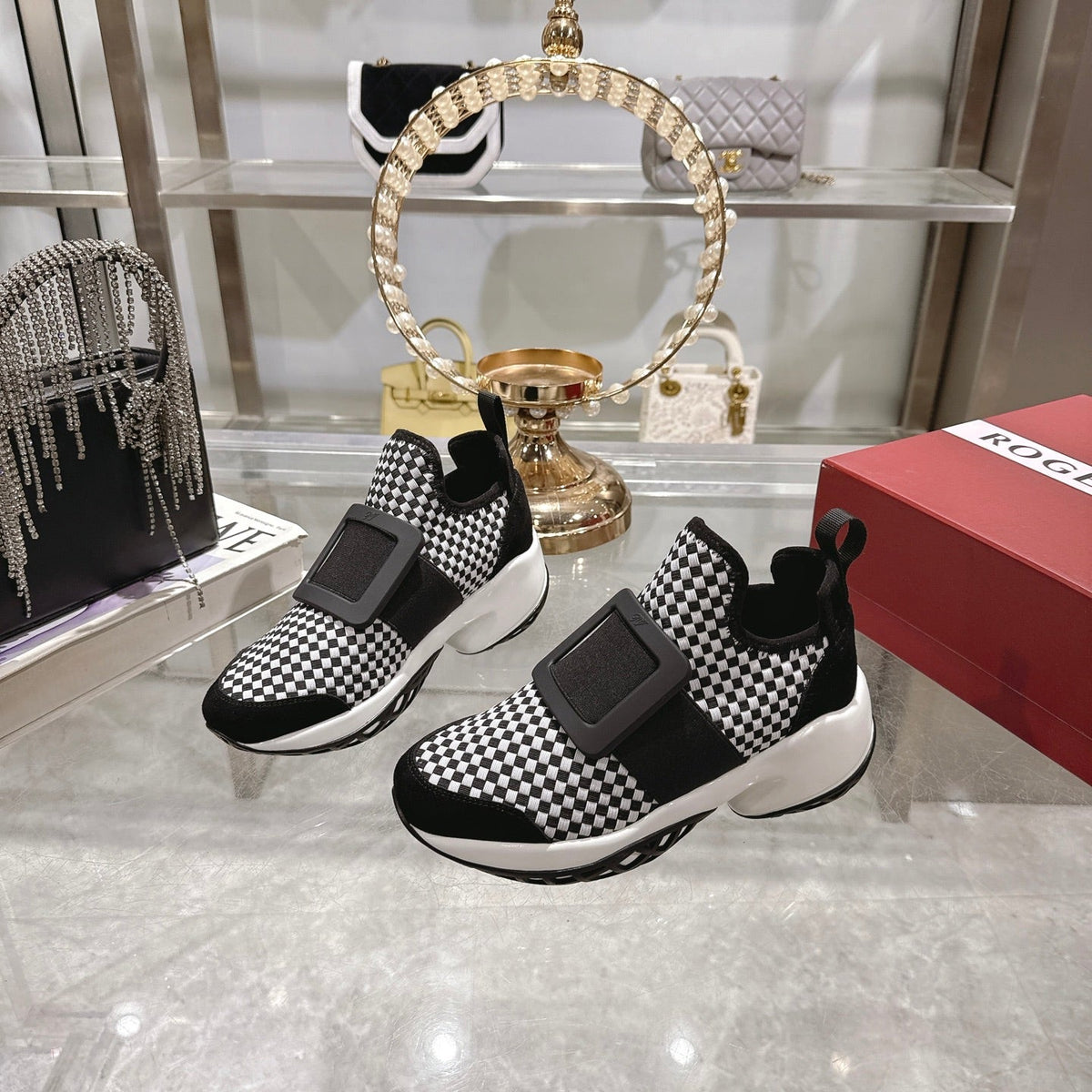 Viv Sneaker Black Custom Woven 262959