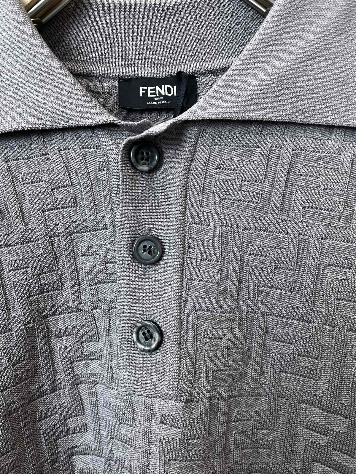 Fendi 2026 Men's Short-Sleeve Shirt Cotton Knitted 824341