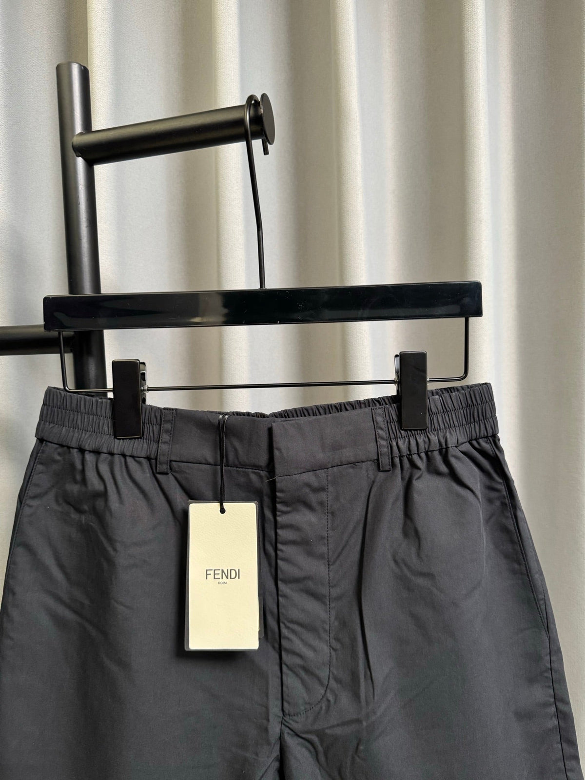 Fendi 2026 Men's Casual Shorts Black Polyester Nylon 830401
