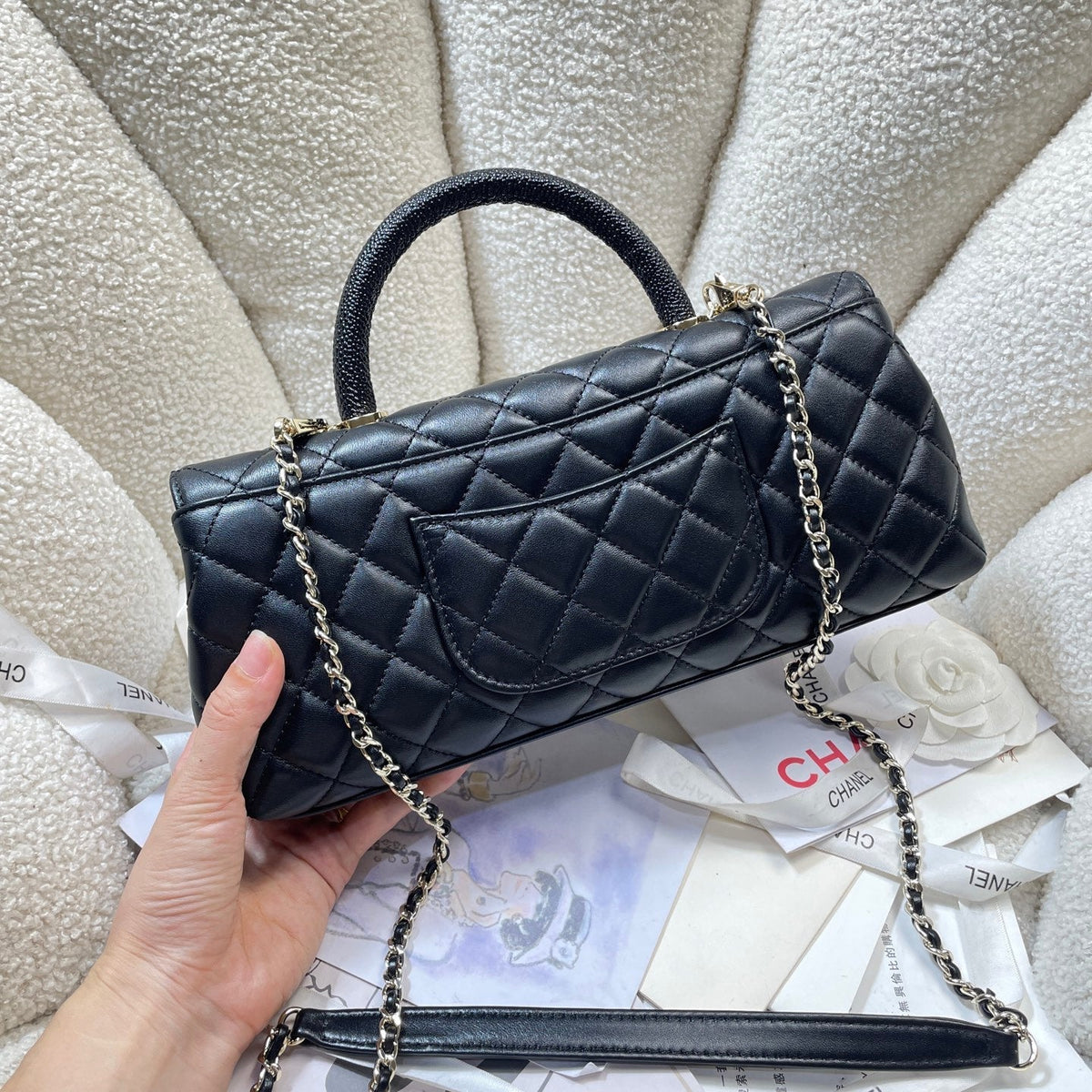 Chanel 2026 Coco Handle Bag 32cm Multicolor Calfskin