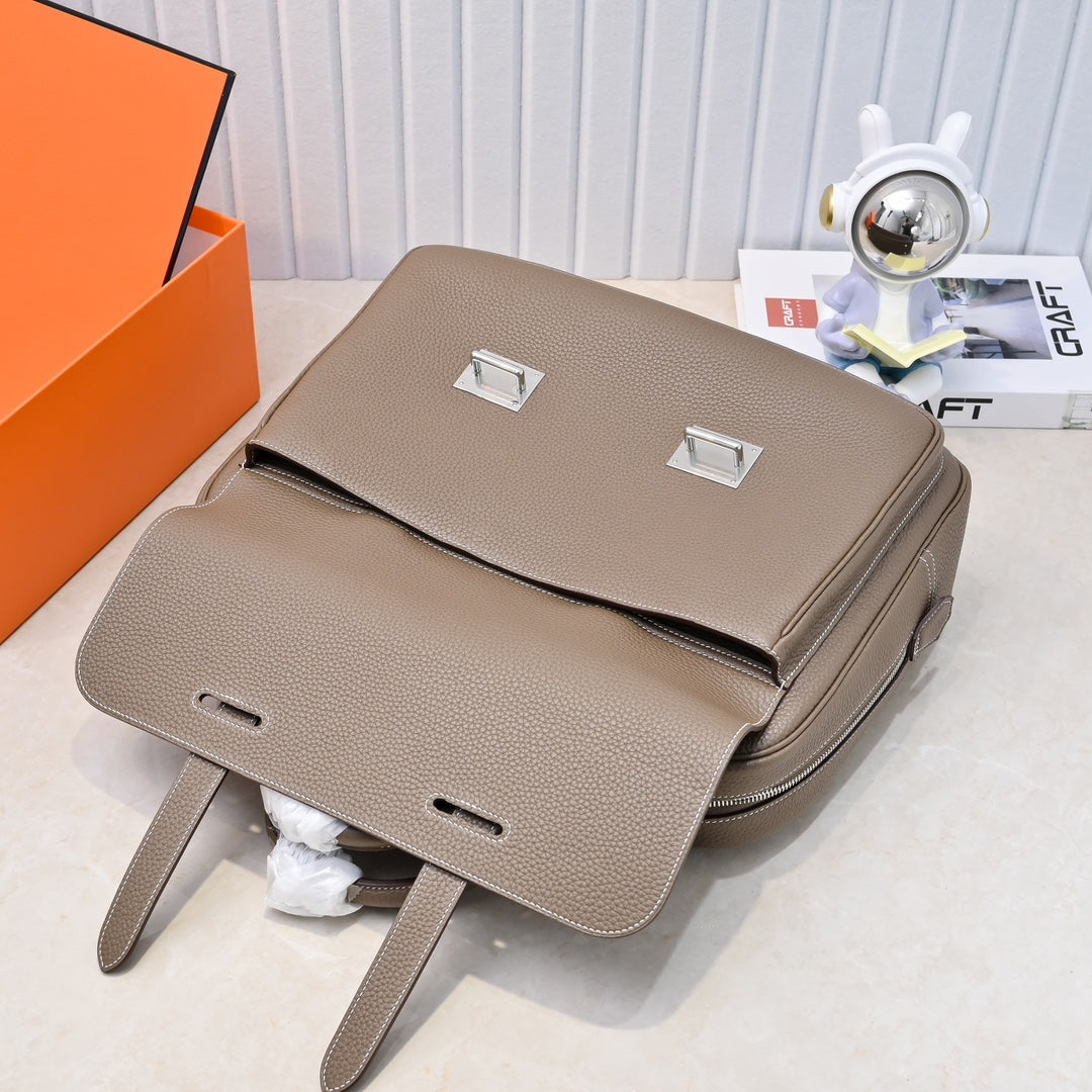 High-end Hermes 2026 Steve Briefcase Togo Leather