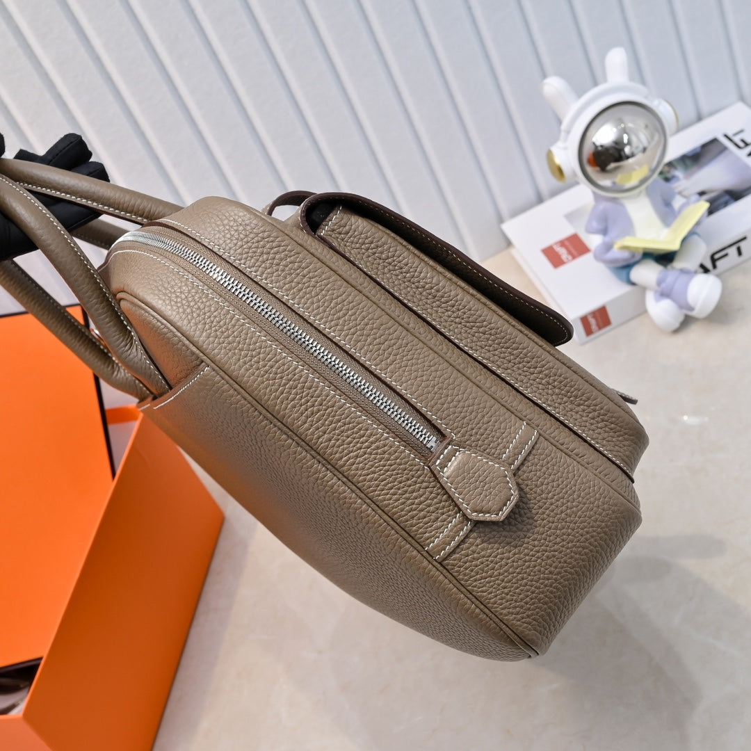 High-end Hermes 2026 Steve Briefcase Togo Leather