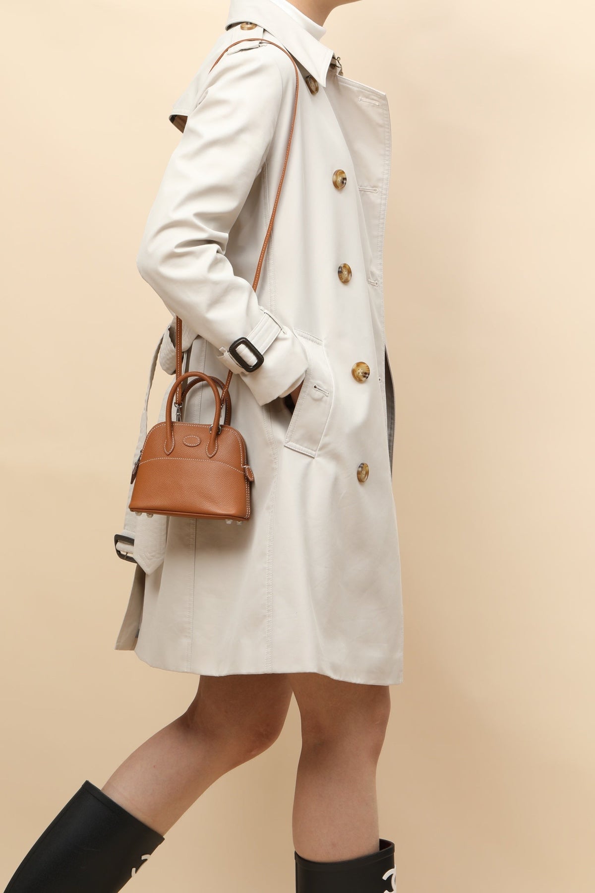 High-end Hermes 2026 Mini Bolide Bag 15cm Epsom Leather