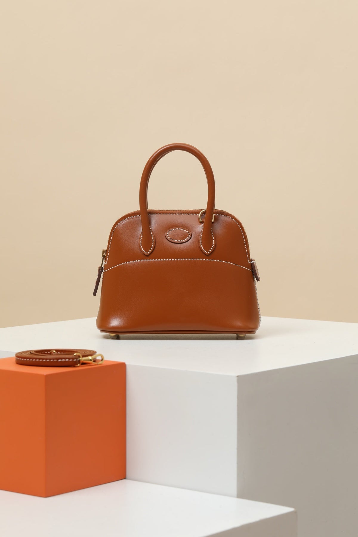 High-end Hermes 2026 Mini Bolide Bag 15cm Box Leather