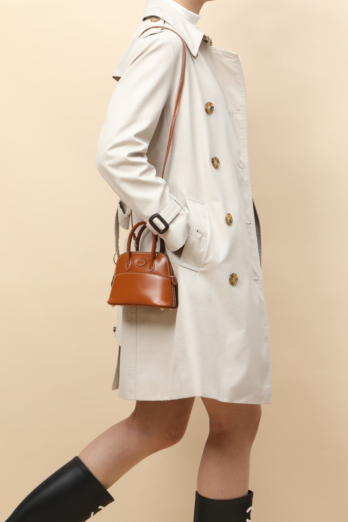 High-end Hermes 2026 Mini Bolide Bag 15cm Box Leather