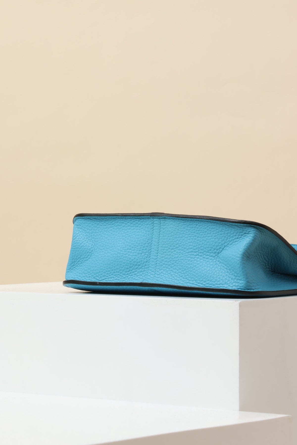 High-end Hermes 2026 Halzan Bag 25cm Candy Blue Swift Leather