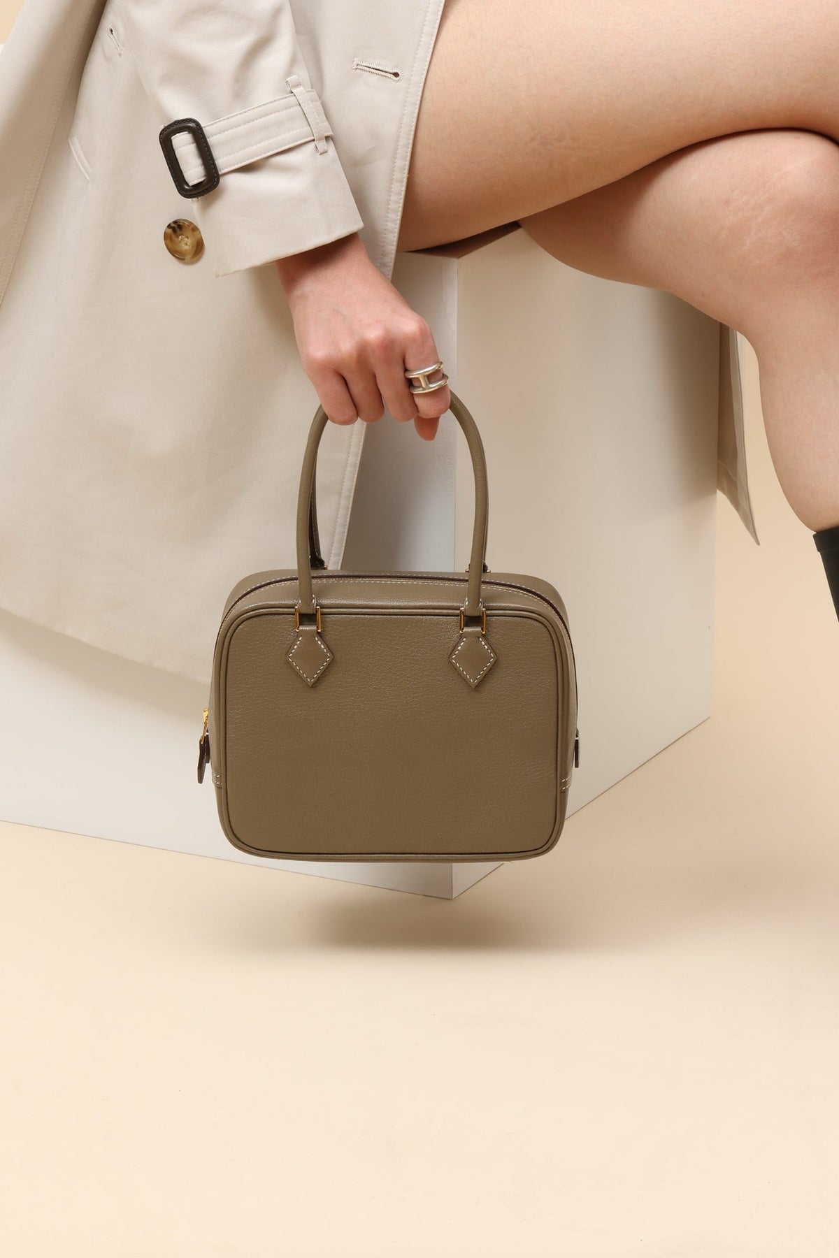 High-end Hermes 2026 Plume Bag 20cm Goatskin
