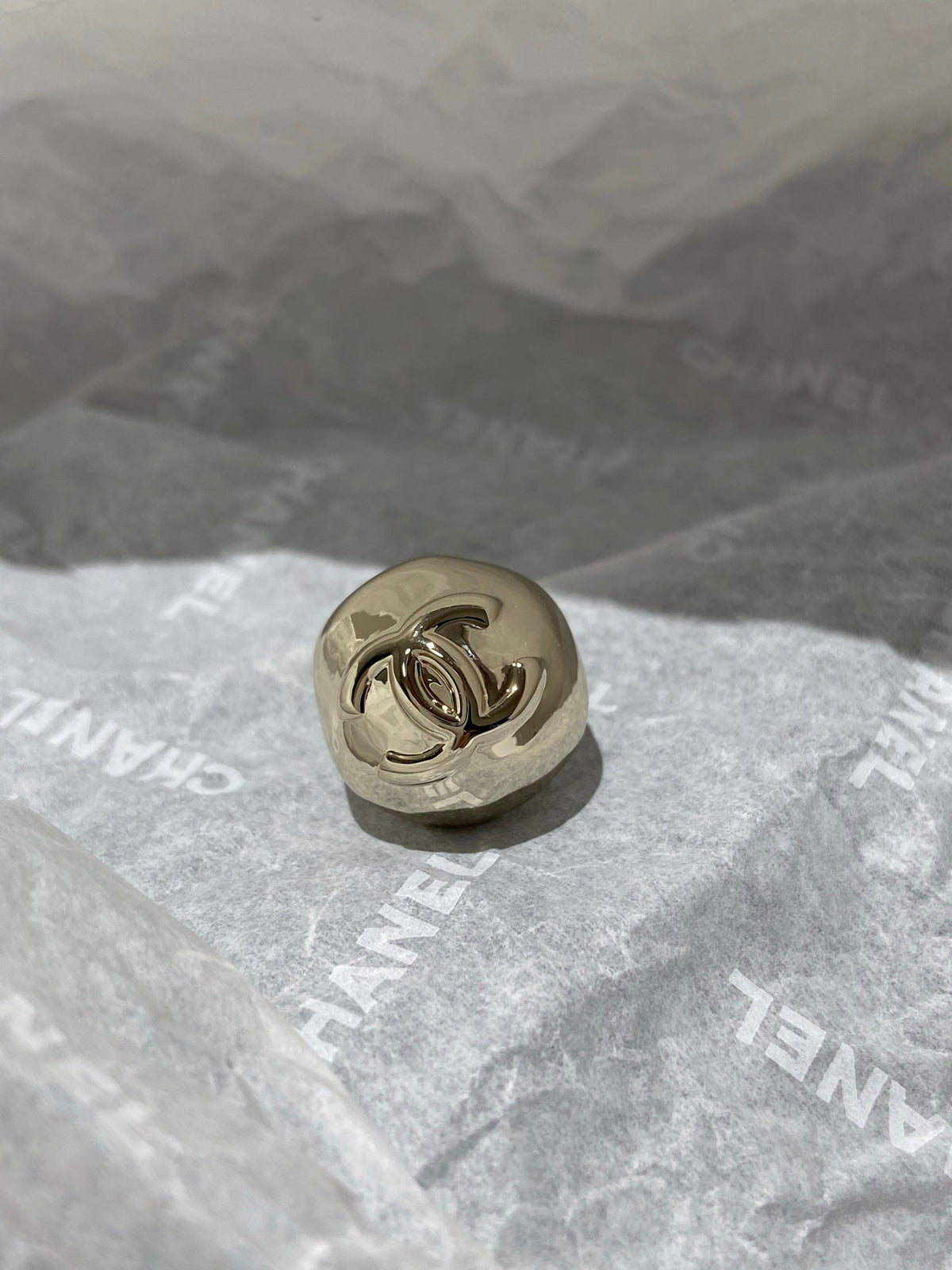 CC Sphere Stud Gold Double C Earrings