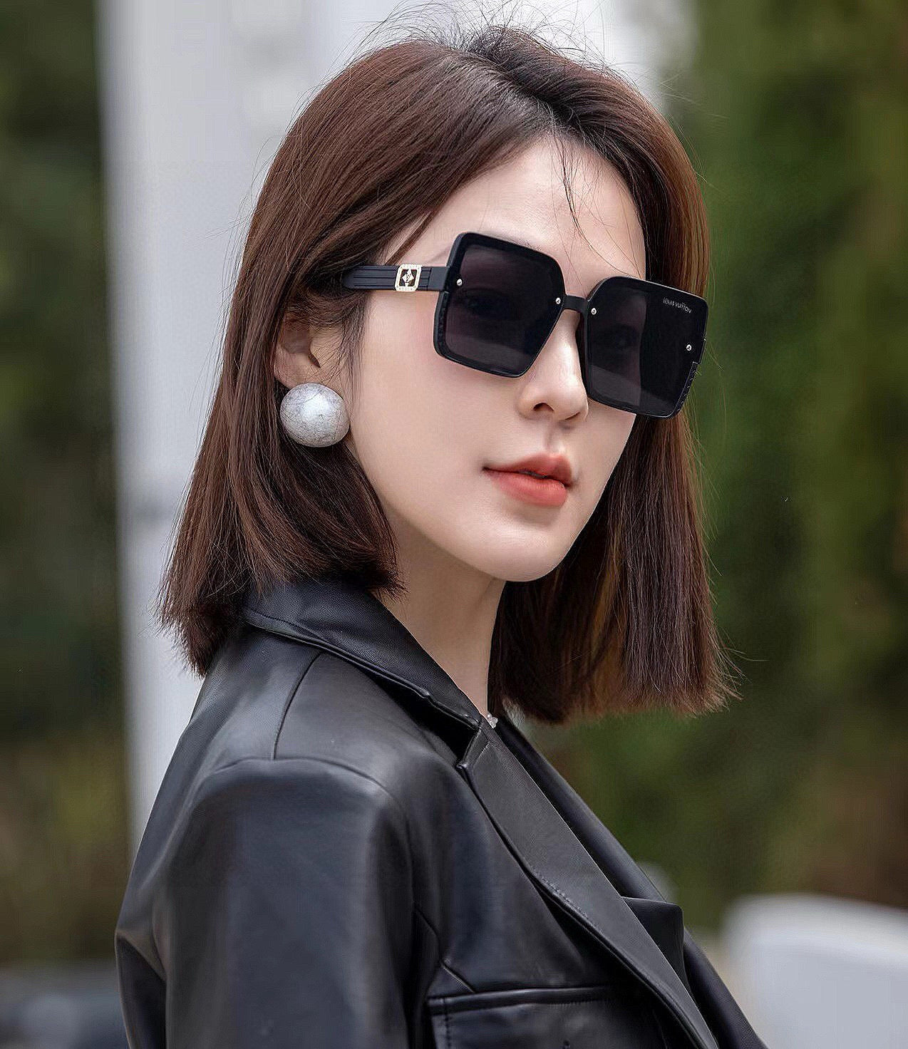 LARGE SQUARE SUNGLASS L1845 IN ACETATE