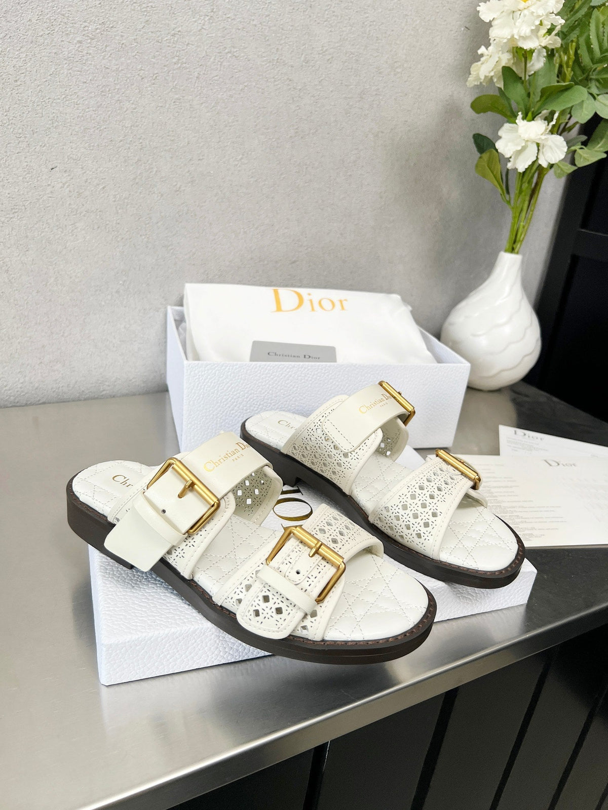 CD 25 Dad Sandal Mule Calfskin