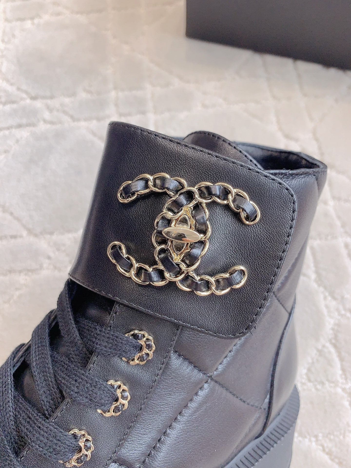 CC Ankle Boots In Black Calfskin 145487