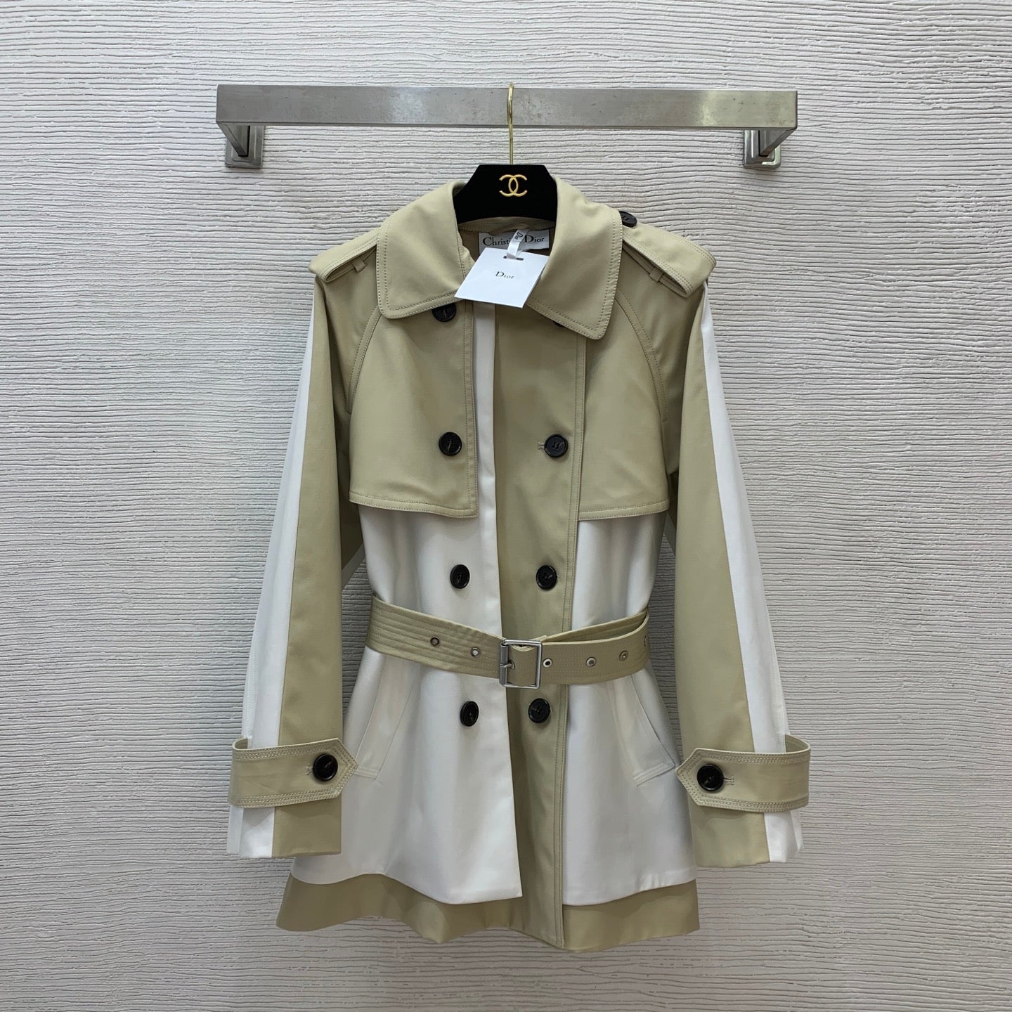 Dior 2026 Double-Breasted Coat with Belt Cotton 425781