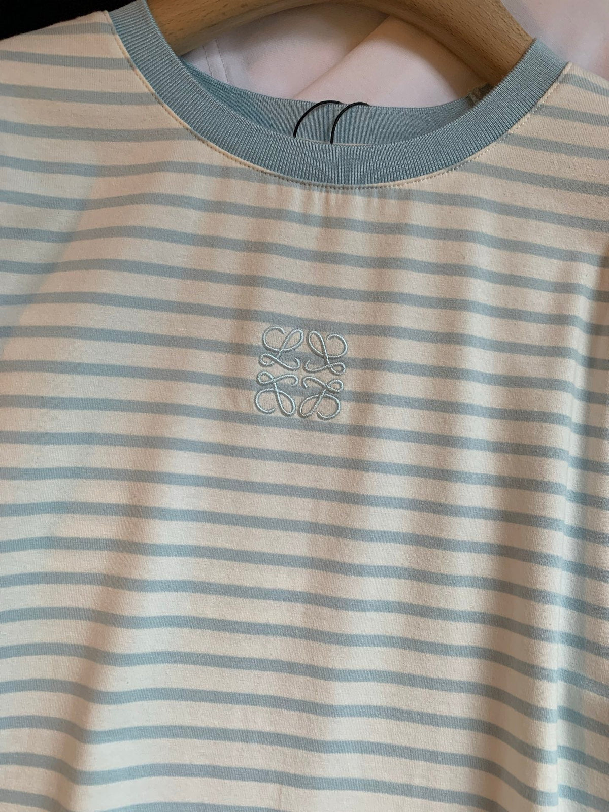 Loewe Short Sleeved T-shirt White mix Blue Cotton
