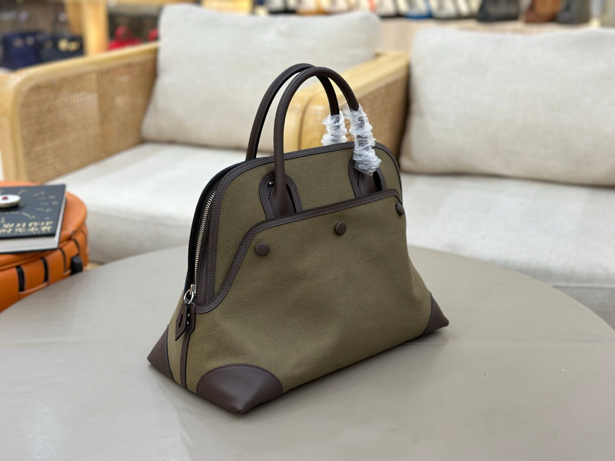 High-end Hermes 2026 Cargo Bolide 31cm Bag Canvas/Swift Leather