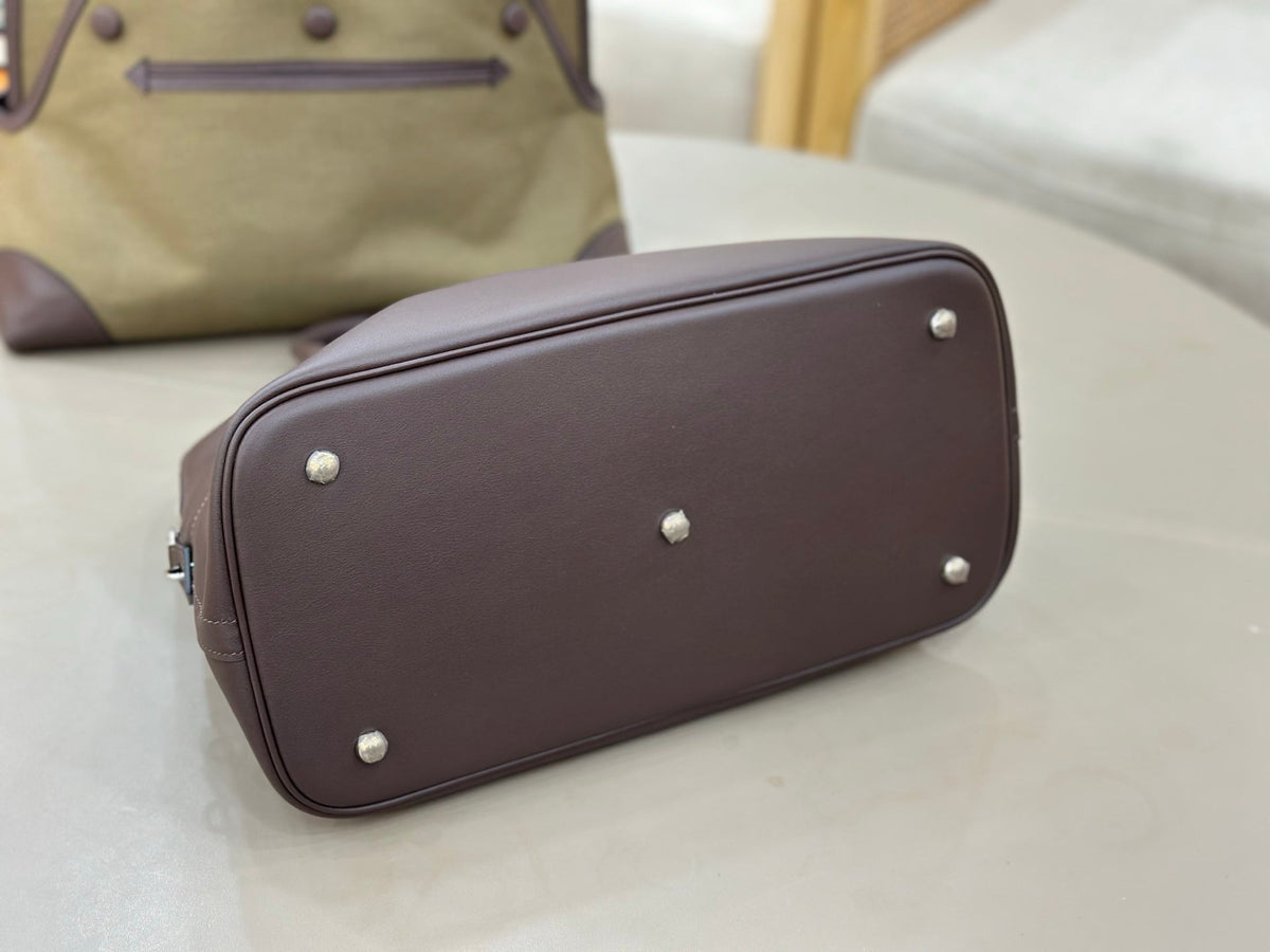 High-end Hermes 2026 Cargo Bolide 31cm Bag Canvas/Swift Leather