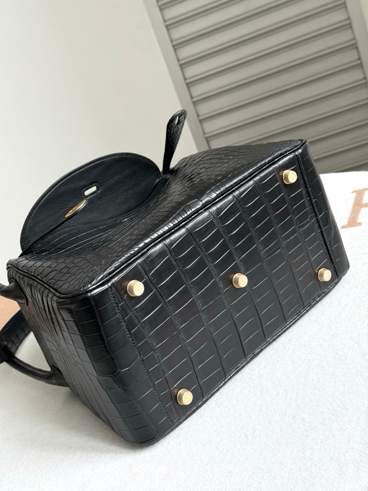 High-end Hermes 2026 Lindy 30cm Black Crocodile Leather