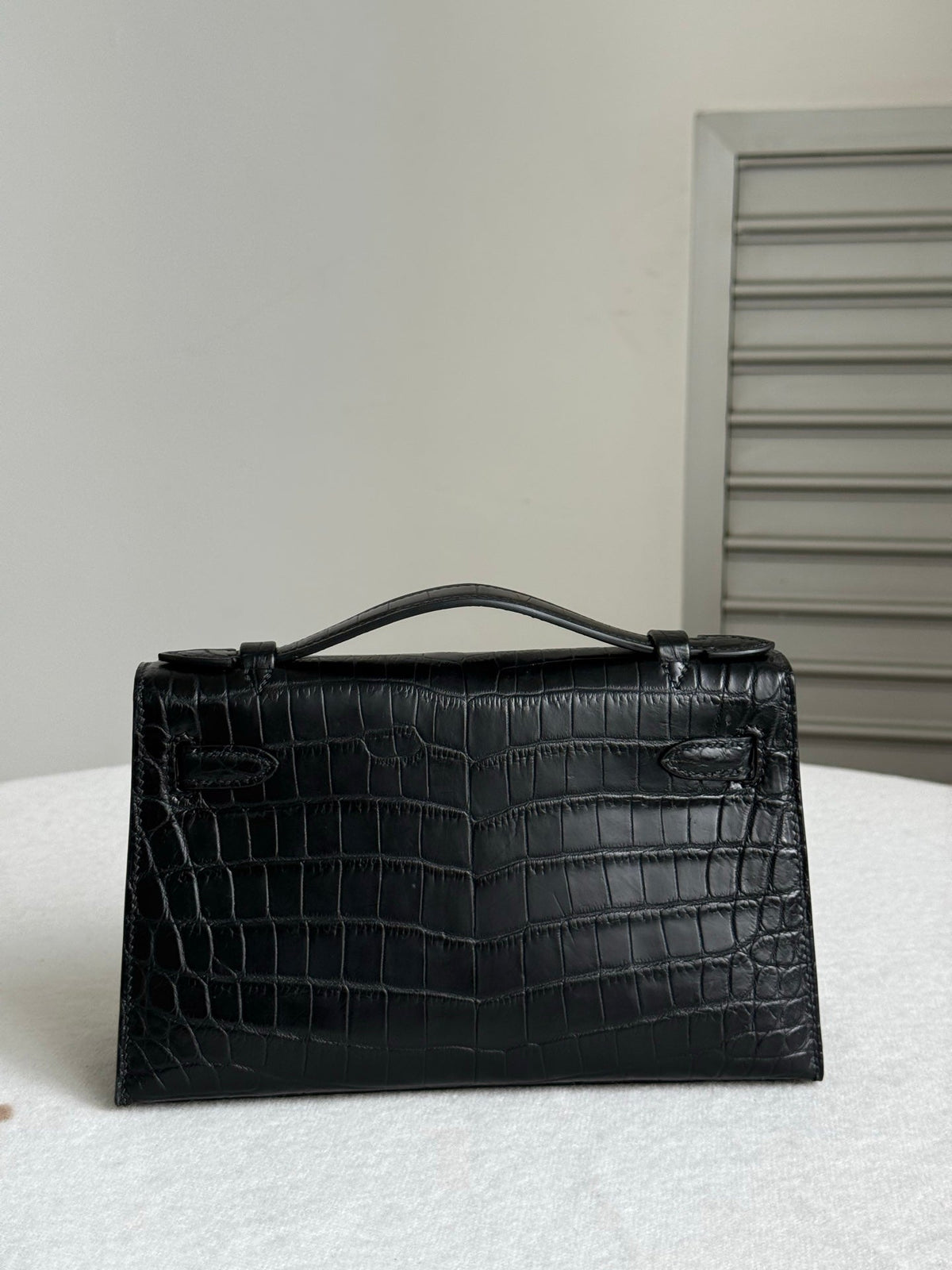 High-end Hermes 2026 Kelly Pochette Bag 22cm Crocodile Leather