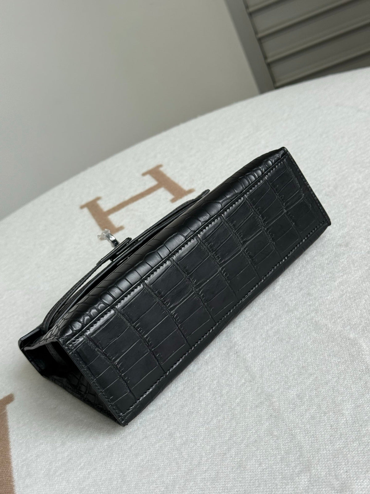 High-end Hermes 2026 Kelly Pochette Bag 22cm Crocodile Leather