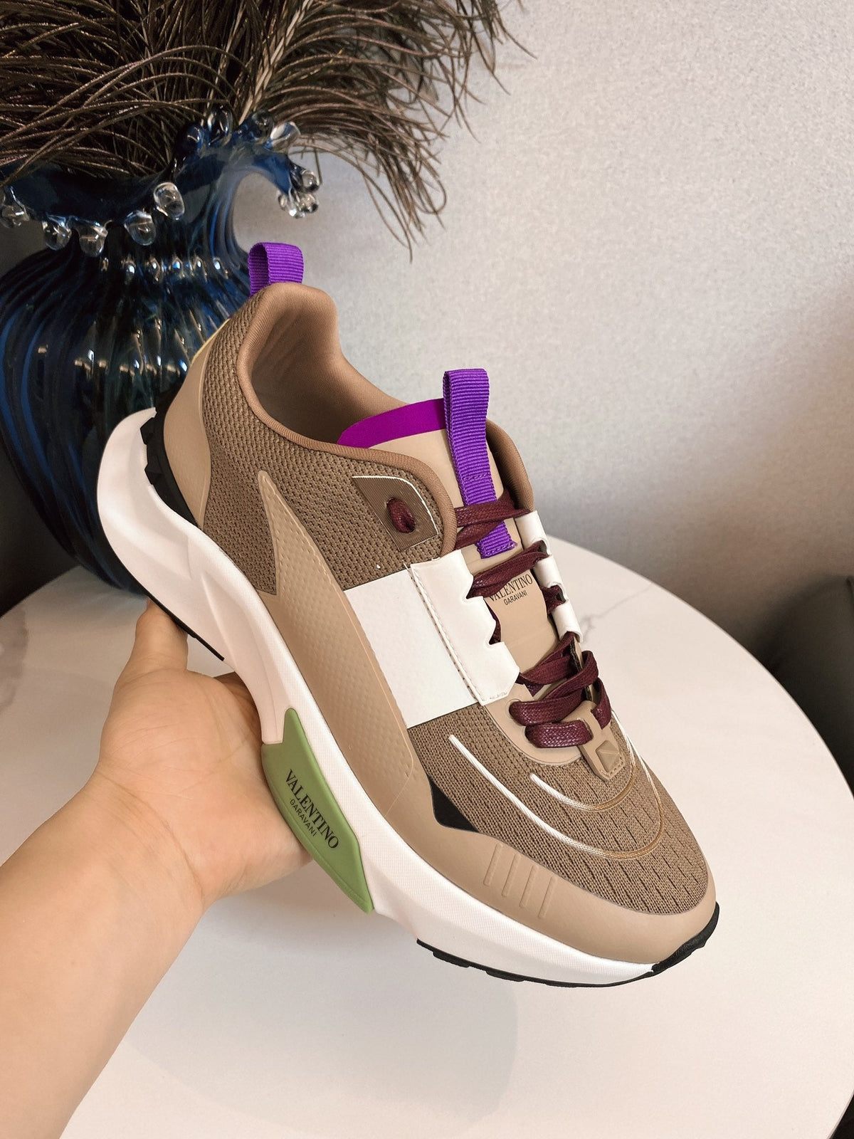 VT 25S Sneakers Dark Beige White Mesh TPU 563472