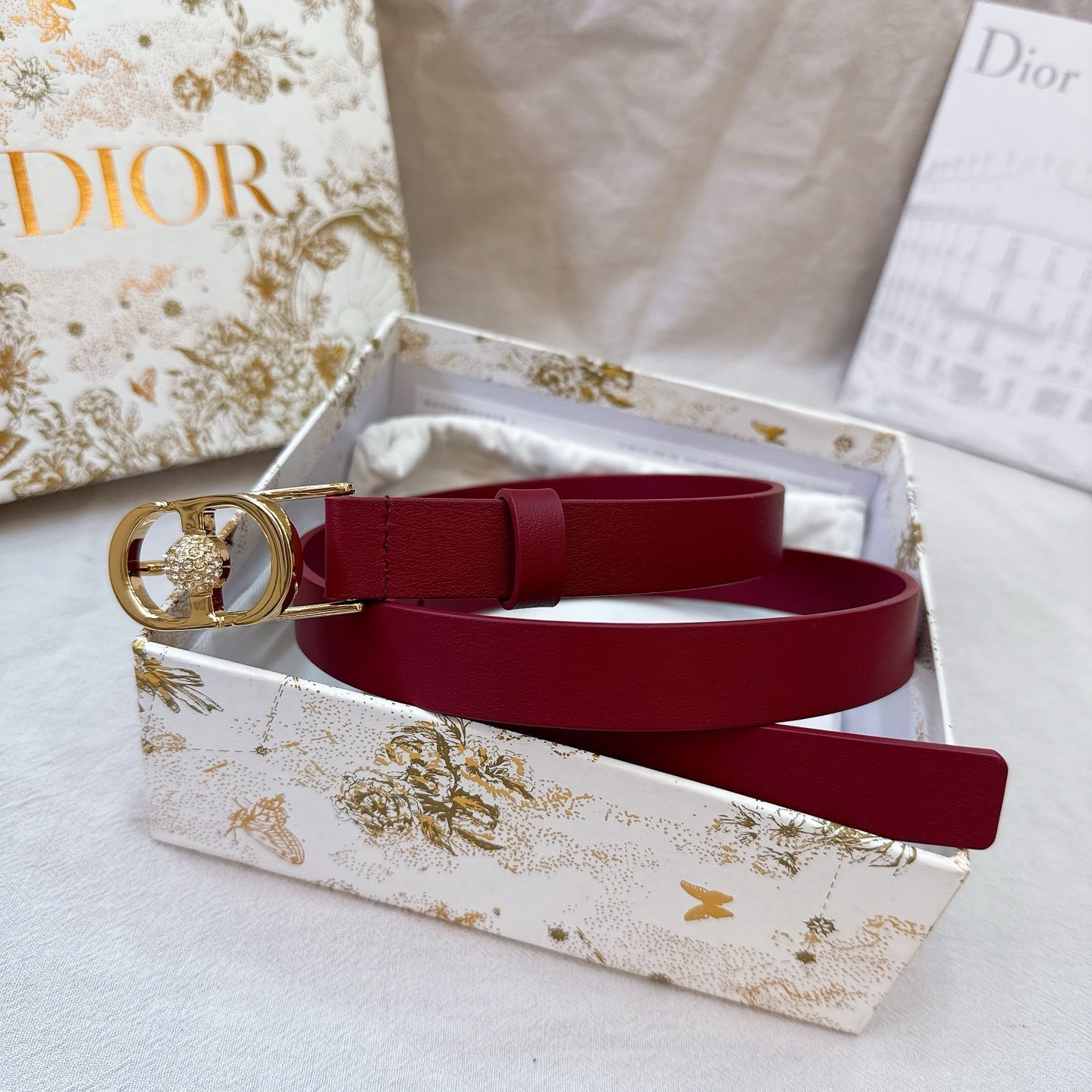 Dior Montaigne Belt 20mm Grained Calfskin 195304