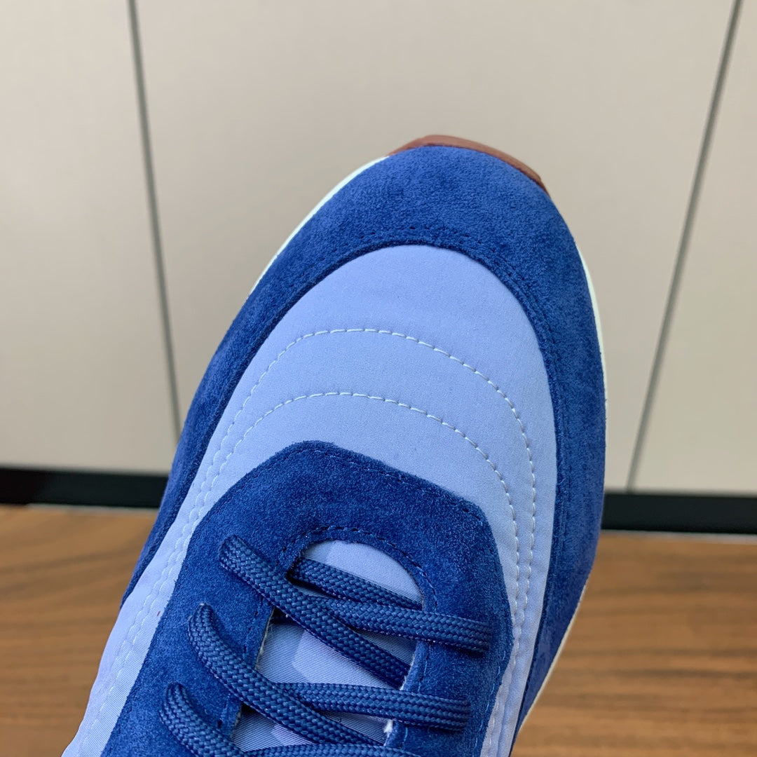 LP Week End Walk Sneaker In Could Blue Mix Blue Denim Fabric And Sudede  984386