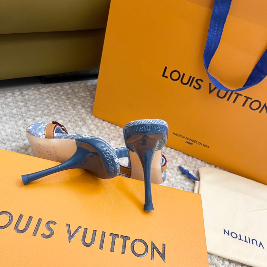 lv neo revival 90 light blue monogram denim calfskin