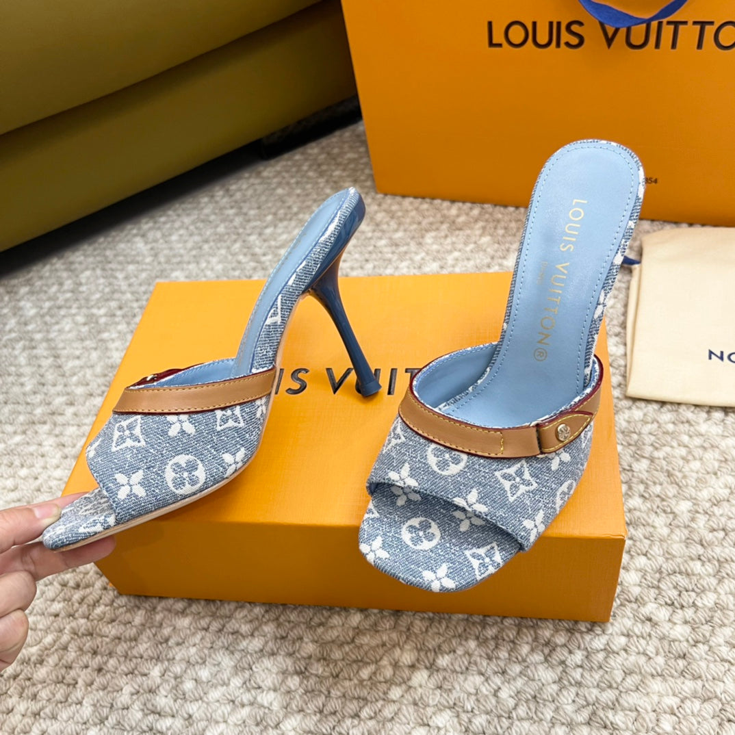 lv neo revival 90 light blue monogram denim calfskin
